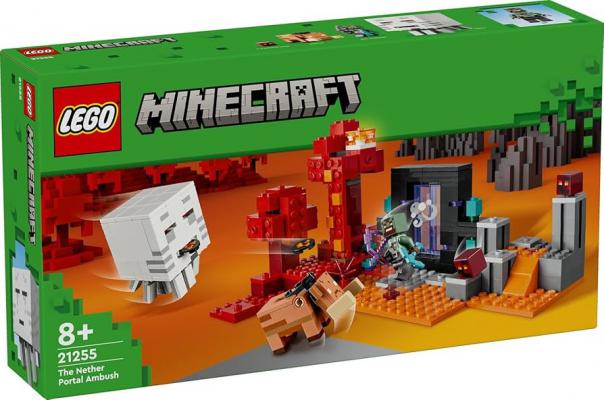 LEGO Minecraft Hinderlaag bij het Nether-portaal (21255), huren vanaf €3,50/week