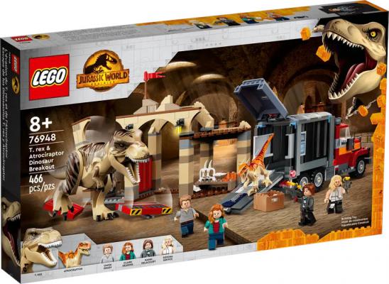 LEGO Jurassic T. rex Atrociraptor dinosaurus ontsnapping (76948), huren vanaf €6,50/week