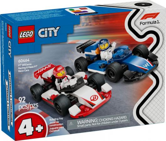 LEGO City F1 Williams Racing en Haas F1 racewagens - 60464-NEW (60464) — 92 stukjes, huren vanaf €2,00/week