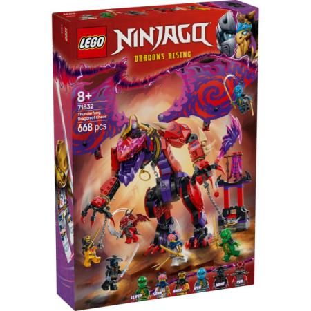LEGO Ninjago Bliksemtand Draak van Chaos (71832) — 668 stukjes, huren vanaf €5,00/week