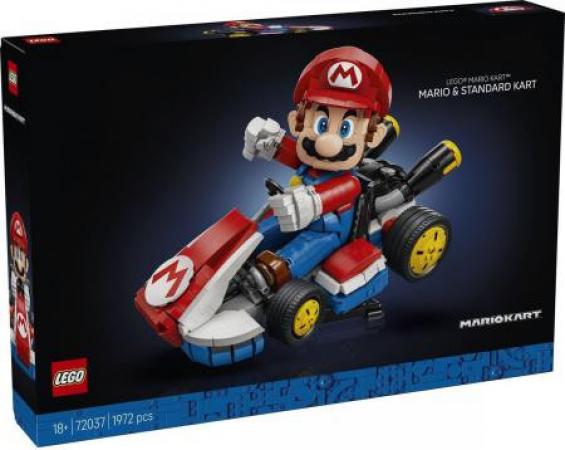 LEGO Bouwstenen 1000-2000 Super Mario Mario Kart: Standard Mario and Kart - 72037-NEW (72037) — 1.972 stukjes, huren vanaf €10,75/week