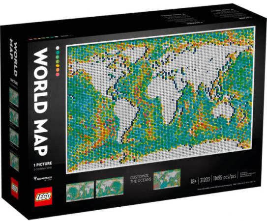LEGO Bouwstenen 8000+ Art Wereldkaart (31203) — 12.000 stukjes, huren vanaf €9,75/week