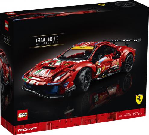 LEGO Technic Ferrari 488 GTE AF Corse 51 - 42125V (42125V) — 1.600 stukjes, huren vanaf €10,25/week